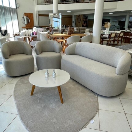 Conj Sofa Organico 3 Peças em Linho Carmin (1558-1163) - Imagem 3