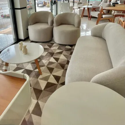 Conj Sofa Organico 3 Peças em Linho Carmin (1558-1163) - Imagem 4