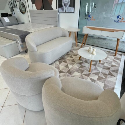 Conj Sofa Organico 3 Peças em Linho Carmin (1558-1163) - Imagem 8