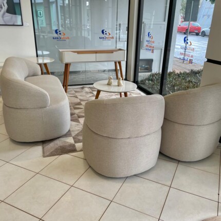 Conj Sofa Organico 3 Peças em Linho Carmin (1558-1163) - Imagem 6