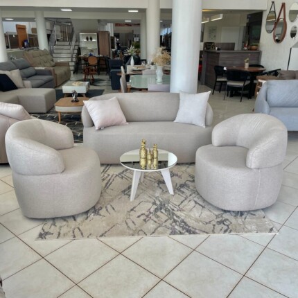 Conj Sofa Organico 3 Peças em Linho Carmin (1558-1163) - Imagem 2
