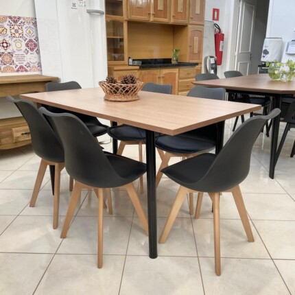 Mesa de Aço 1,50m (2594) com 6 Cadeira Siena (3999) - Imagem 4