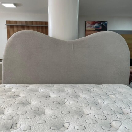 Cabeceira Queen 1,60m Orgânica Honda Boucle Cinza (2522) - Imagem 1
