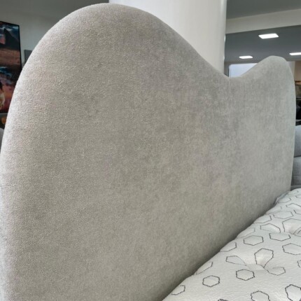 Cabeceira Queen 1,60m Orgânica Honda Boucle Cinza (2522) - Imagem 2