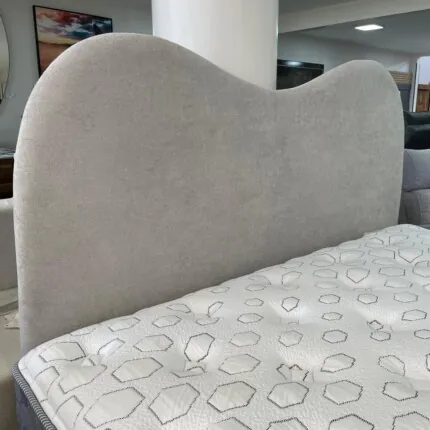Cabeceira Casal 1,40m Orgânica Honda Boucle Cinza (3047) - Imagem 1
