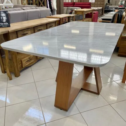 Mesa Celeste Quartzo 1,70m (5472) com 6 Cadeira Relax linho com Tela (2060) - Imagem 3