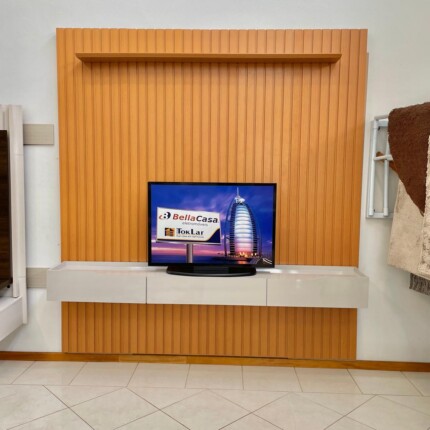Painel 2,23m Ripado com altura 2,40m Pratic Cedro (2846) - Imagem 1