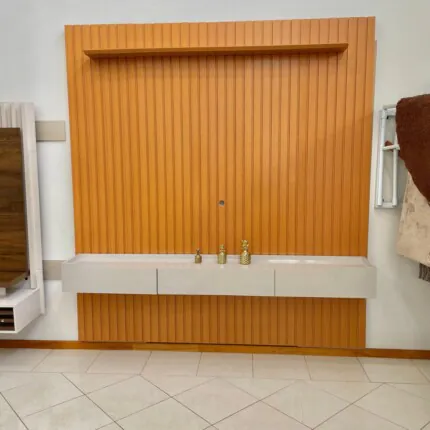 Painel 2,23m Ripado com altura 2,40m Pratic Cedro (2846) - Imagem 3