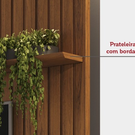 Painel 2,23m Ripado com altura 2,40m Pratic Cedro (2846) - Imagem 8