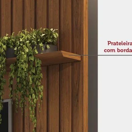 Painel 2,23m Ripado com altura 2,40m Pratic Cedro (2846) - Imagem 8