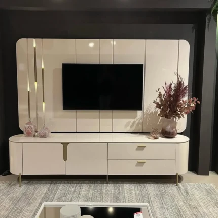 Home 2,41m Celine com Led em MDF Off White (4681)