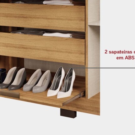 Roupeiro 2,73m 6 Portas MDF New Imperio com Espelho (1167) - Imagem 7