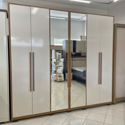 Roupeiro 2,73m 6 Portas MDF New Imperio com Espelho (1167) - Imagem 5