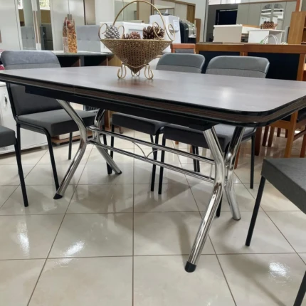 Mesa Extensível 1,60m a 2,00m (2012) com 06 Cadeiras Aço Preto Duo (829) - Imagem 5