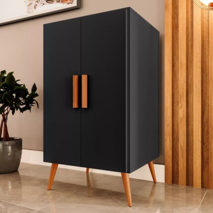 Balcao 50cm 2 Portas Cali Preto (4213) - Imagem 1