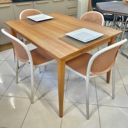 Mesa 1,20m California (308) com 4 Cadeiras Positano Nude (5664) - Imagem 3