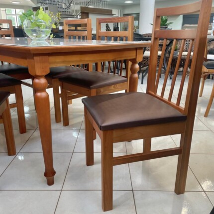 Mesa 1,60m com Vidro Off White (2973) com 6 Cadeiras Paris (4122) - Imagem 4