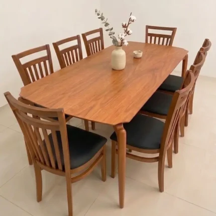 Mesa 2,20m Retangular Malibu (2004) com 8 Cadeiras Larissa (2823)
