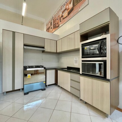 Cozinha Canto 2,35m x 2,60m Luana 100% MDF Modulada (2116-7) - Imagem 1