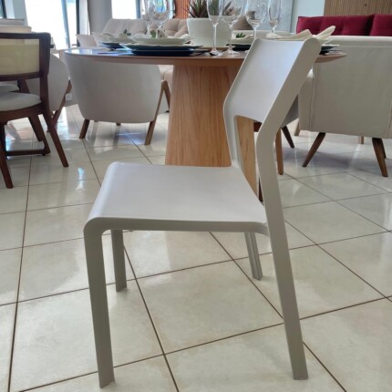 Mesa Natalia com Vidro Off 1,20m (93) com 4 Cadeiras Mykonos Fendi (6532) - Imagem 6
