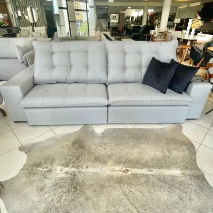 Sofa 2,84m Caribe Cinza - Di Qualita (5715) - Imagem 5