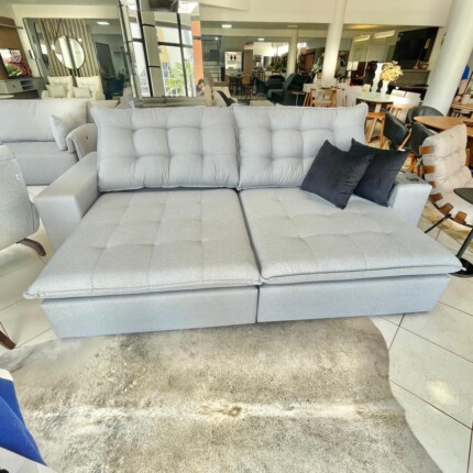 Sofa 2,84m Caribe Cinza - Di Qualita (5715) - Imagem 4