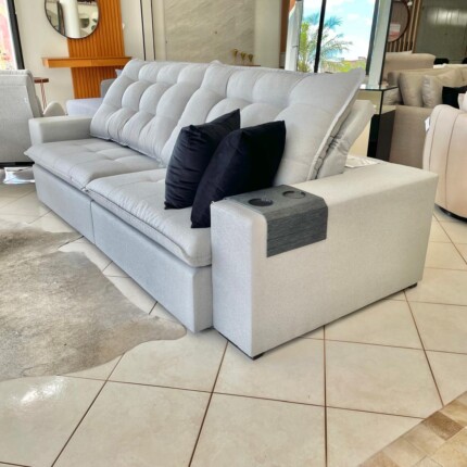 Sofa 2,84m Caribe Cinza - Di Qualita (5715) - Imagem 3