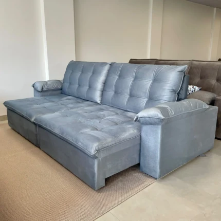Sofá 2,90m Halland Veludo Soft Cinza (1351) - Imagem 3