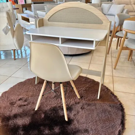 Escrivaninha 90cm Ceci Nature/Branco (899) - Imagem 1