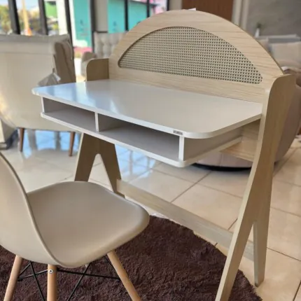 Escrivaninha 90cm Ceci Nature/Branco (899) - Imagem 2