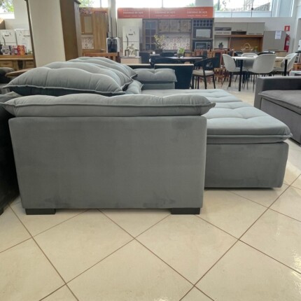 Sofa 2,20m Milão Top 12 - Veludo Soft Cinza (3739) - Image 6