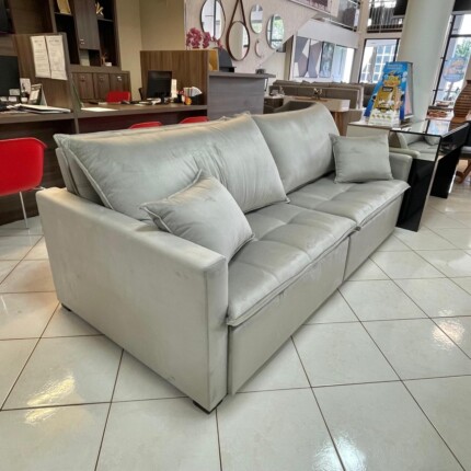 Sofa 2,40m Cama Napoli em Veludo (1284) - Imagem 3