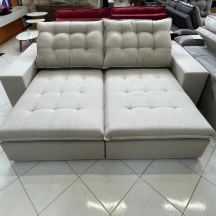 Sofa 2,44m Caribe em Linho - Di Qualita (3055) - Imagem 7