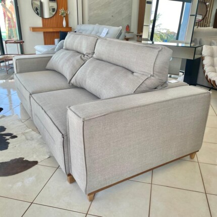 Sofa 2,60m Taylor Enele em Tecido Tricot (1965) - Imagem 4