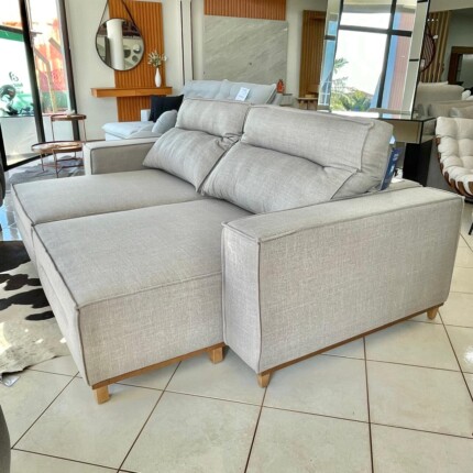 Sofa 2,60m Taylor Enele em Tecido Tricot (1965) - Imagem 3