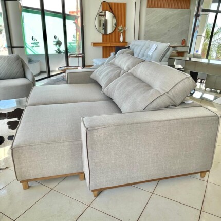 Sofa 2,60m Taylor Enele em Tecido Tricot (1965) - Imagem 8