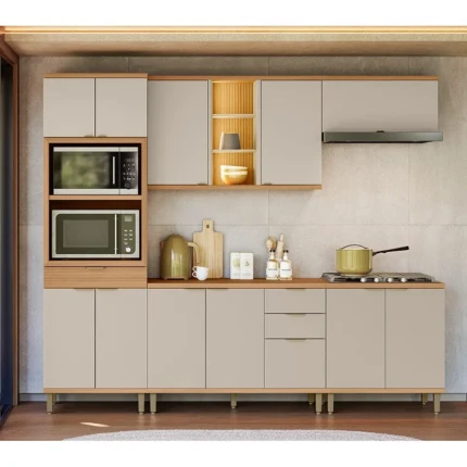Cozinha 2,70m 100% MDF com LED Bless (6703)