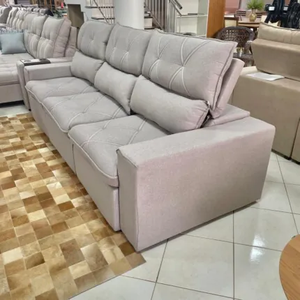 Sofa 2,90m Noruega Tecido Linho (1868) - Imagem 3