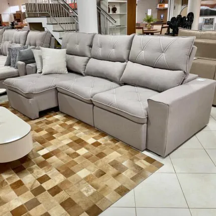 Sofa 2,90m Noruega Tecido Linho (1868) - Imagem 2