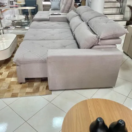 Sofa 2,90m Noruega Tecido Linho (1868) - Imagem 5