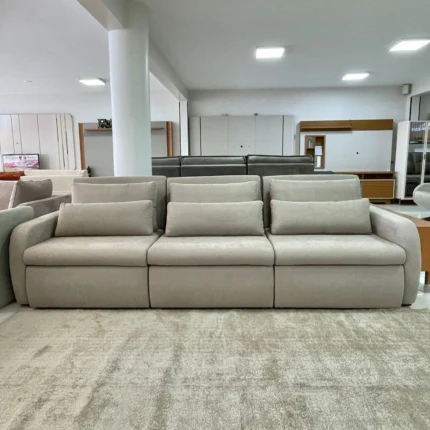 Sofa 3m Zurich - Vira Cama- Tecido Bege (2893) - Imagem 5