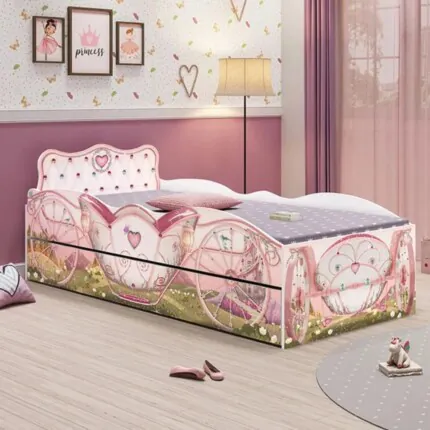 Cama Solteiro Reino Mágico com Cama Auxiliar (1314)