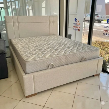 Cama Baú Queen 1,58m com Colchão Castor - Firme (2490-2393)