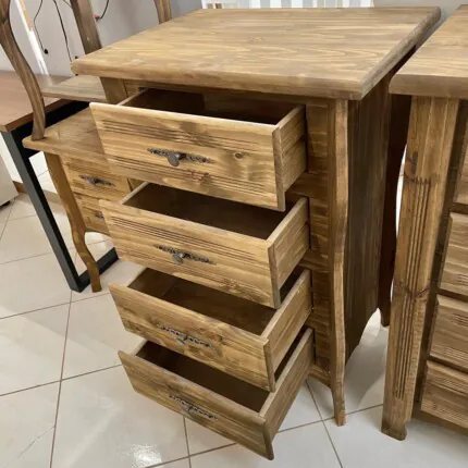 Comoda 70cm 4 Gavetas Rústica em Madeira (3900) - Imagem 3