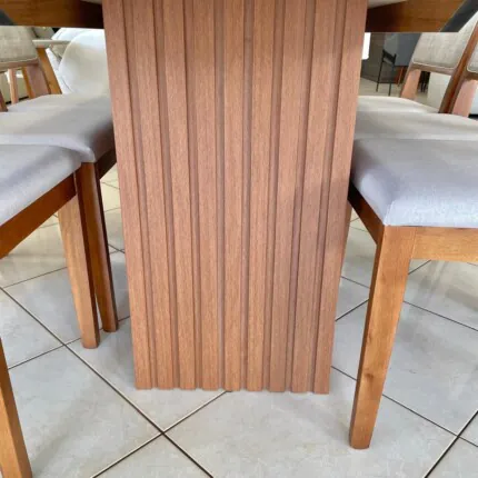 Mesa Canes Ripada 2m (4337) com 8 Cadeira Relax linho com Tela (2060) - Imagem 4