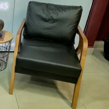 Poltrona Amber Couro Ecologico Preto (1428) - Imagem 4