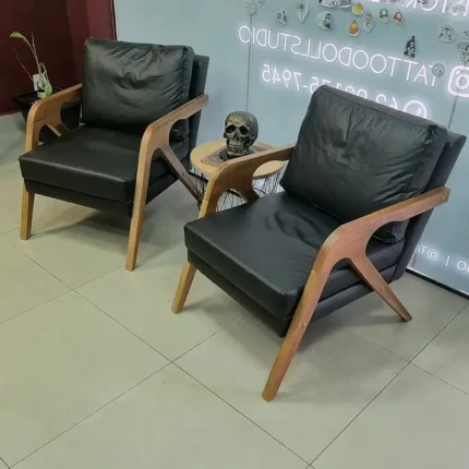 Poltrona Amber Couro Ecologico Preto (1428) - Imagem 3