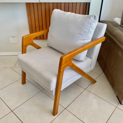 Poltrona Amber Tecido Boucle (6288) - Imagem 1