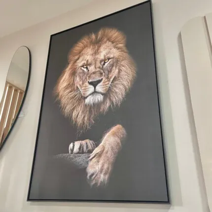 Quadro Leão Grande 1,50m x 1,00m Aura de Poder (2341) - Imagem 3