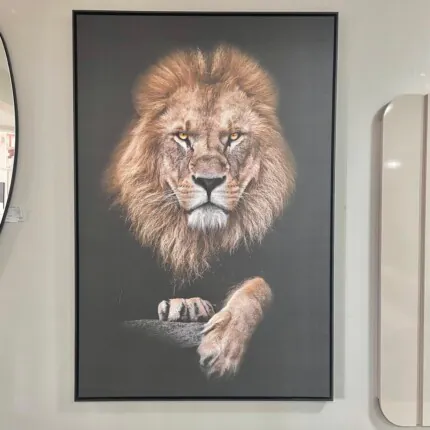 Quadro Leão Grande 1,50m x 1,00m Aura de Poder (2341) - Imagem 1